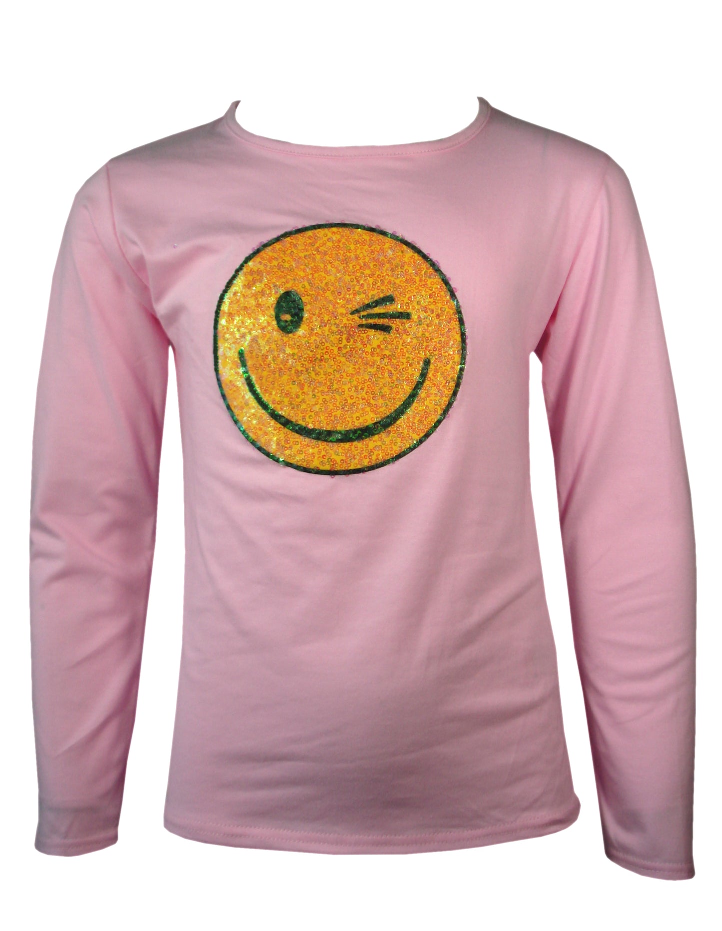 Girls Glitter Sequin Wink Tops