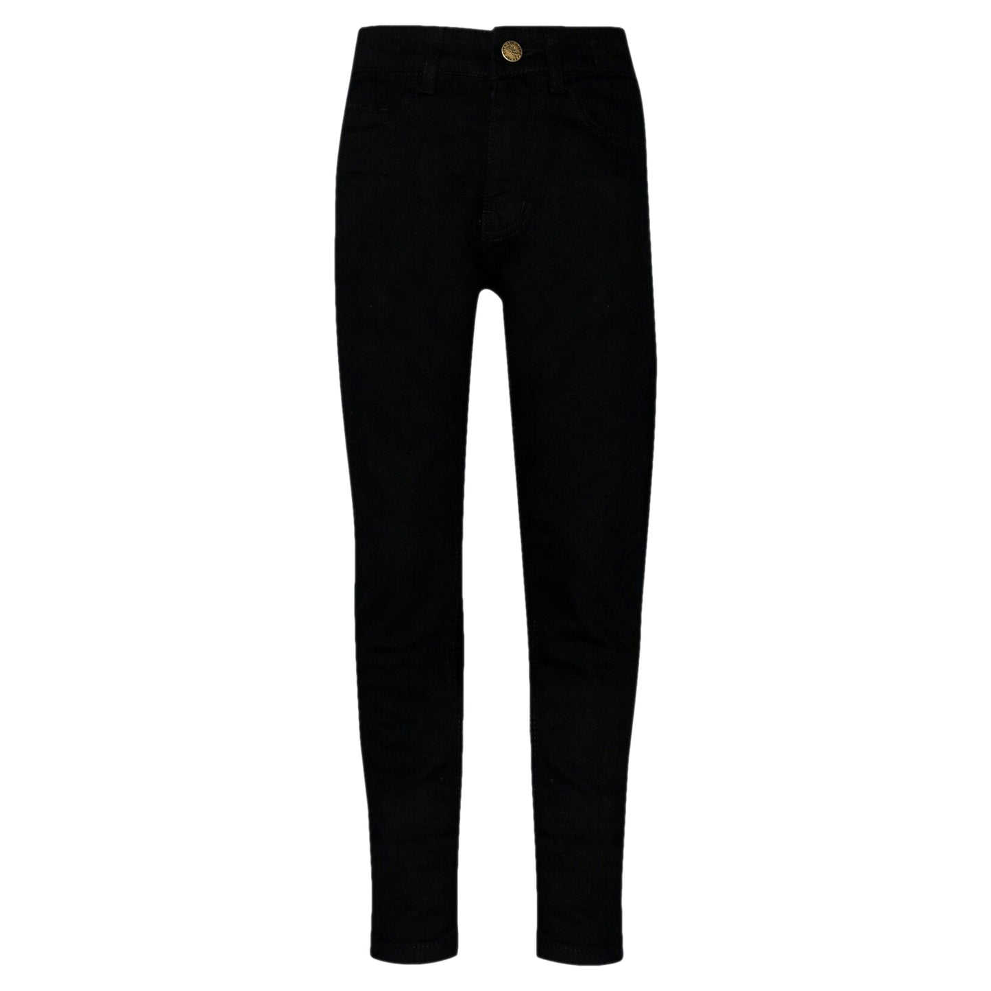 Girls Denim Ripped Skinny Jeans - Plain Black