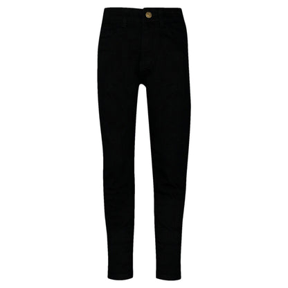 Girls Denim Ripped Skinny Jeans - Plain Black