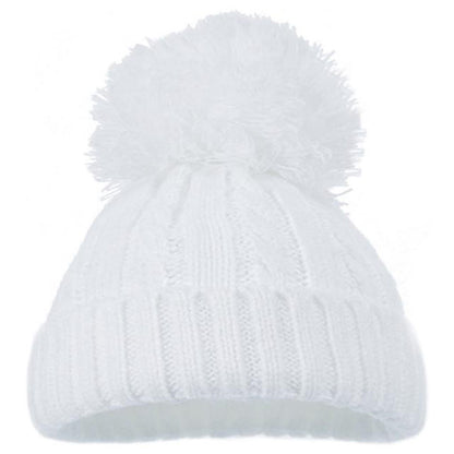 Baby Knitted Pom Pom Hat Boy Girl Winter Bobble Mummy Daddy Prince Princess 0-12
