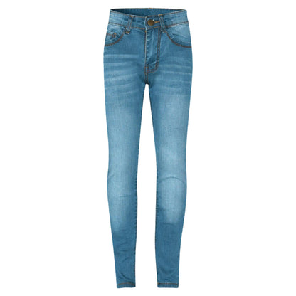 Girls Denim Ripped Skinny Jeans - Plain Stone Wash