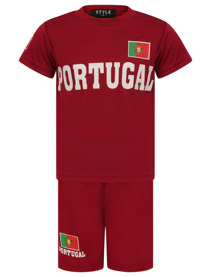 Kids Football T-Shirts & Shorts Set