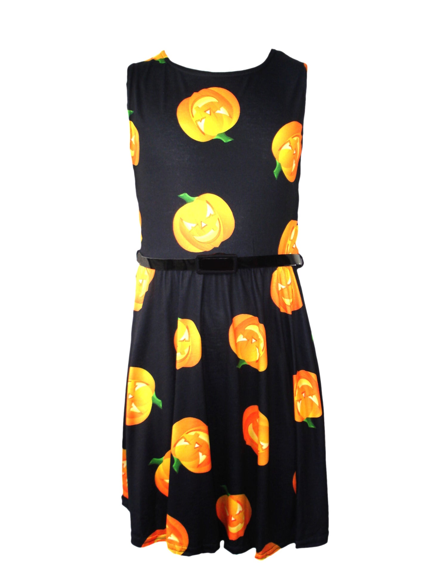 Girls Halloween Sleeveless Skater Dress