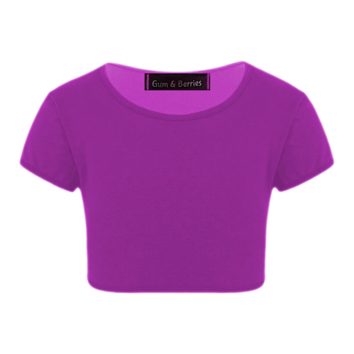 Girls Neon Crop Top T-Shirt.