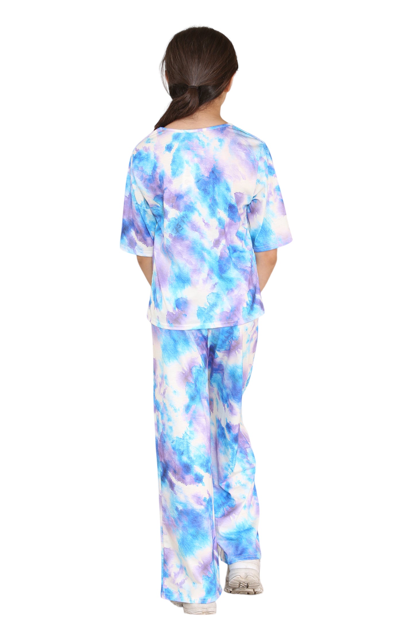 Girls Tie Dye Pyjamas T-Shirt and Trouser Set