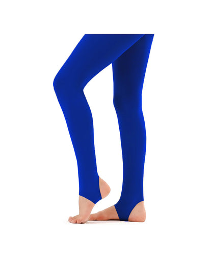 Girls Stirrup Leggings Plain Stretchy Gymanstic School Dance Microfibre Pants