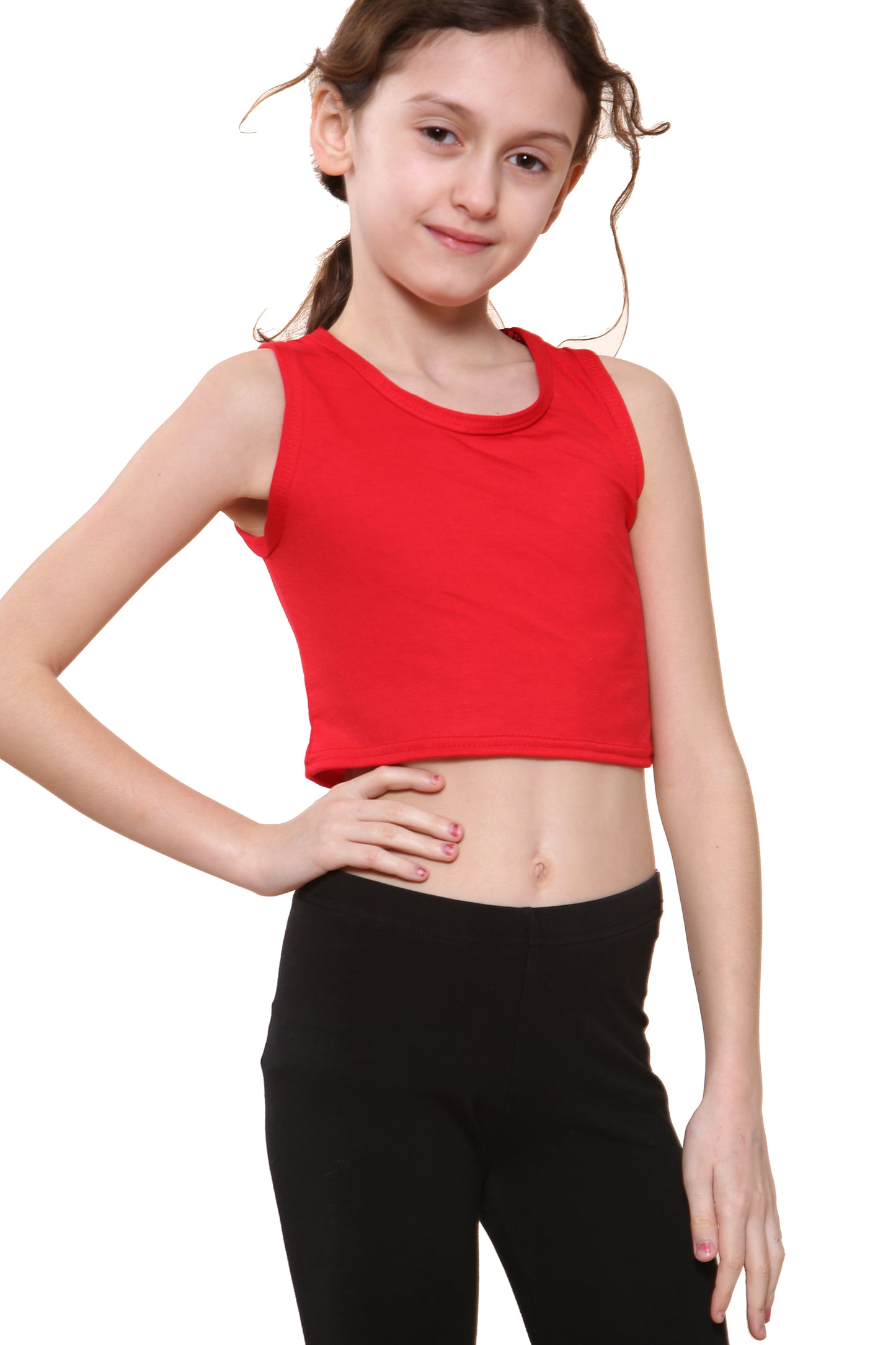 Girls Sleeveless Vest Crop Top
