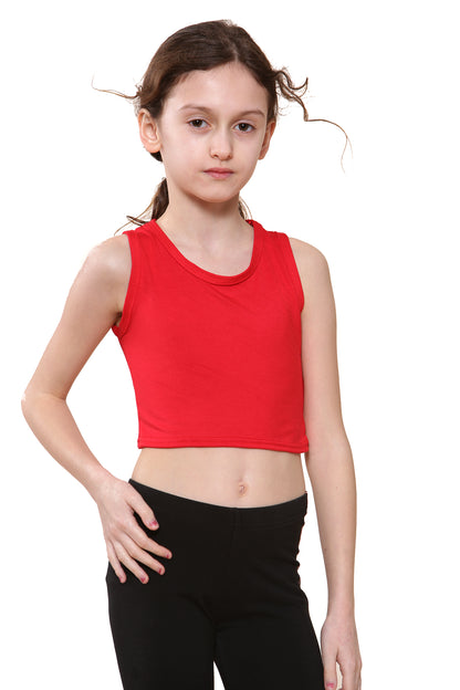 Girls Sleeveless Vest Crop Top