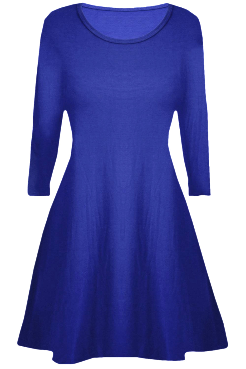 Girls Plain Swing Dress - Royal Blue