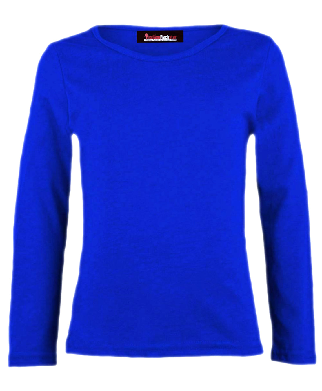 Girls Basic Long Sleeve Tops - Royal Blue