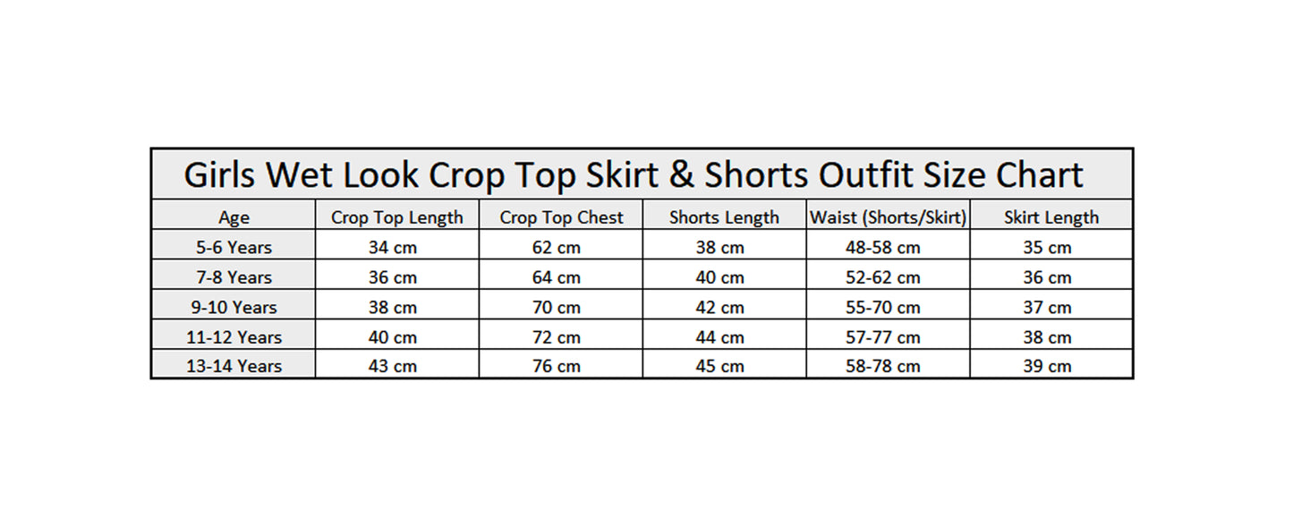 Girls Wet Look Outfits