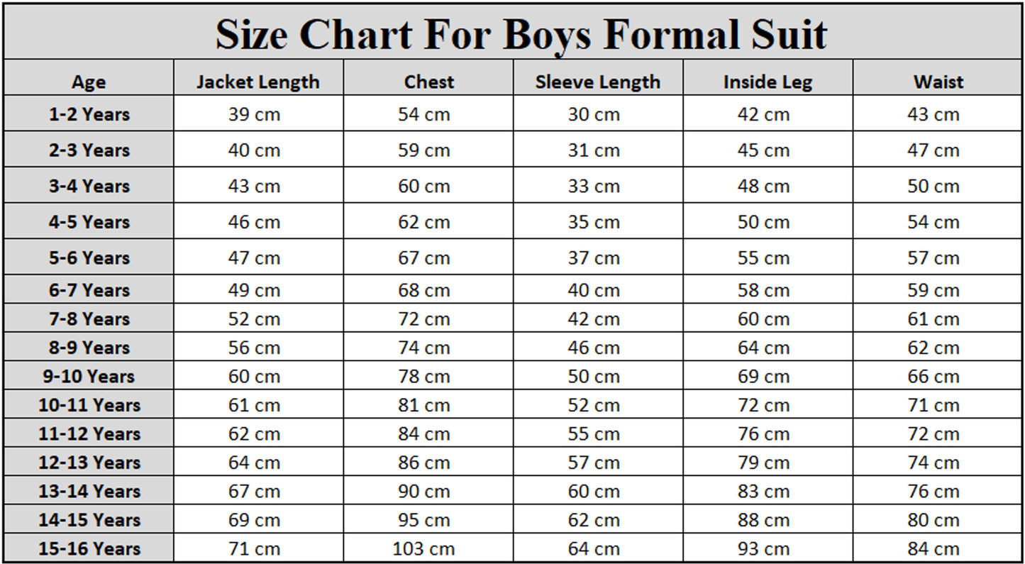 Boys 6 Piece Formal Suits