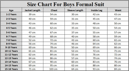 Boys 6 Piece Formal Suits
