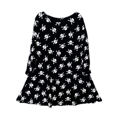Girls Halloween Costumes Skull Swing Dress - Black