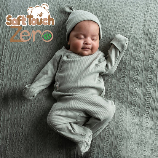 Baby Bodysuit Ribbed Sleepsuit Beanie Hat Bib