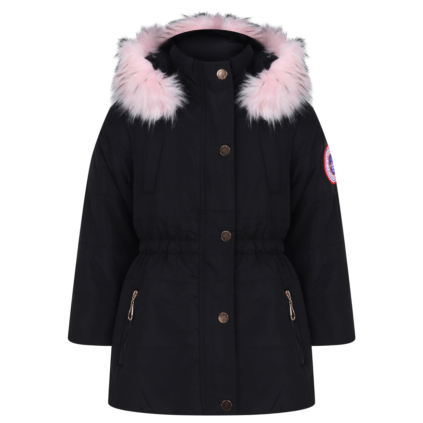 Girls Parka Winter Faux Fur Hooded Coats