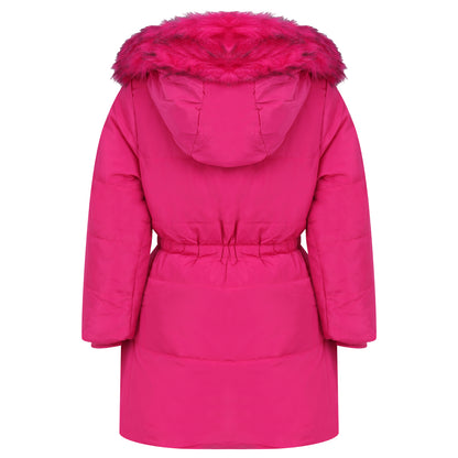Girls Parka Winter Faux Fur Hooded Coats