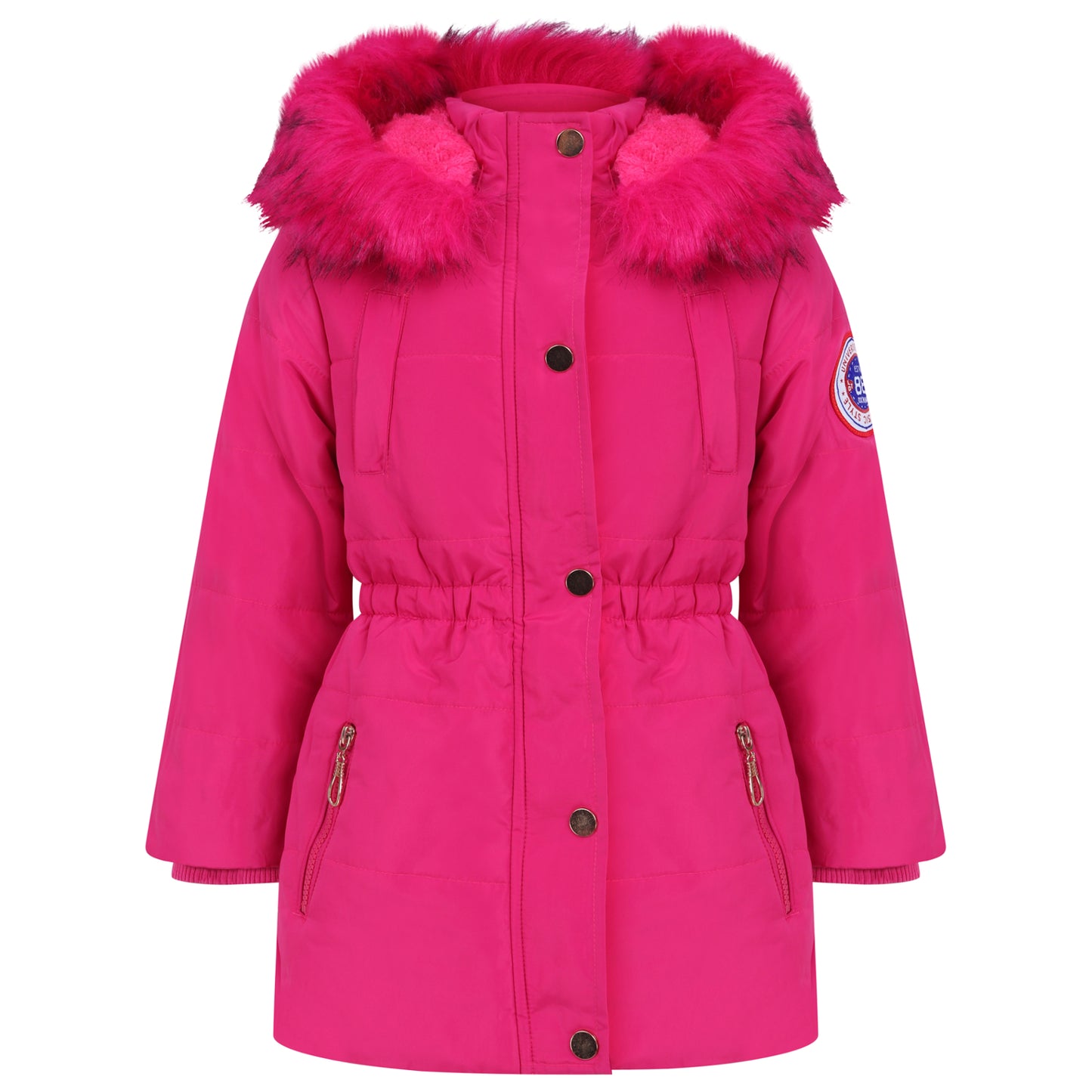 Girls Parka Winter Faux Fur Hooded Coats