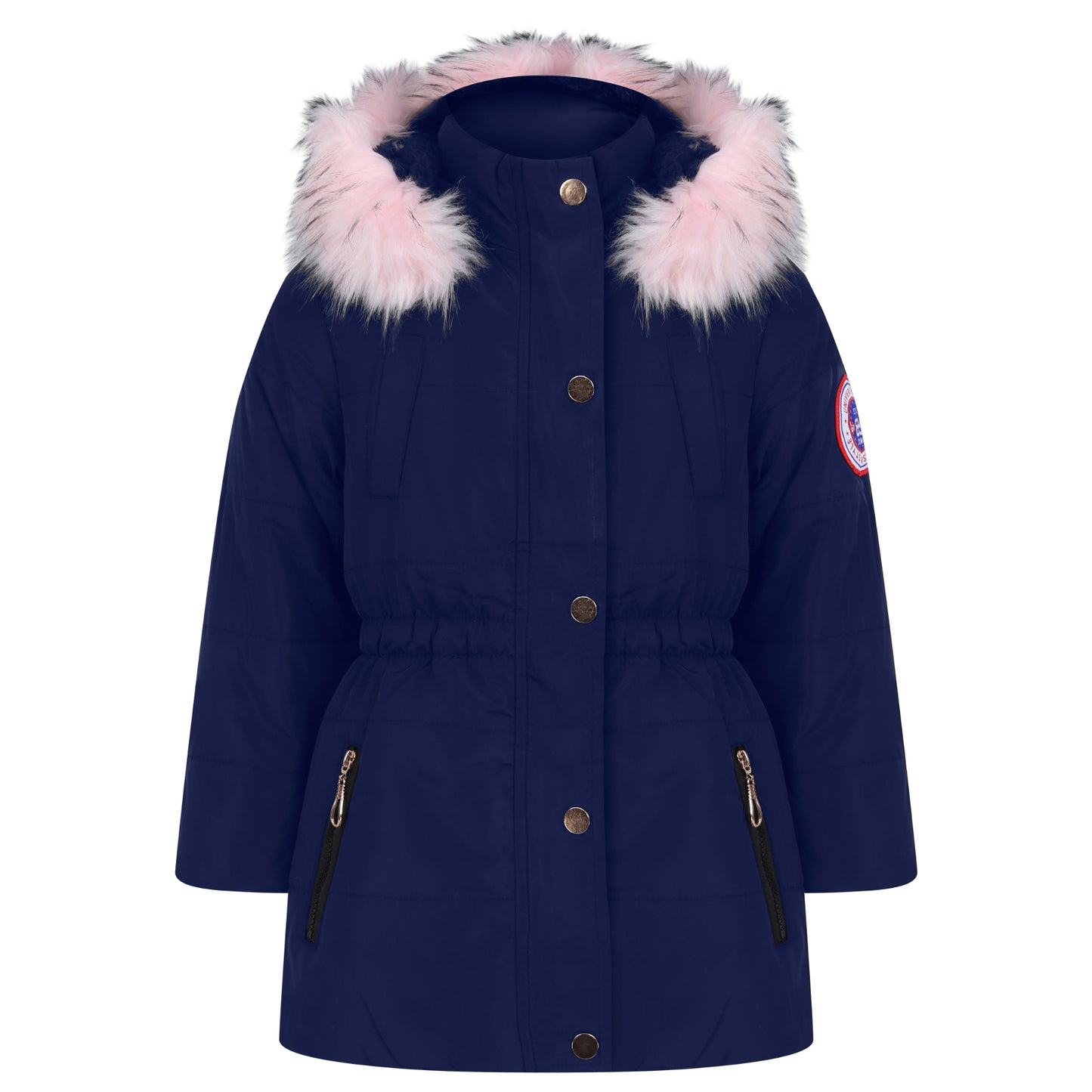 Girls Parka Winter Faux Fur Hooded Coats