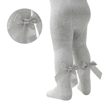 Tights Baby Girls Heart With Ribbon Bow Pom Pom Cotton Rich Newborn - 5 Years