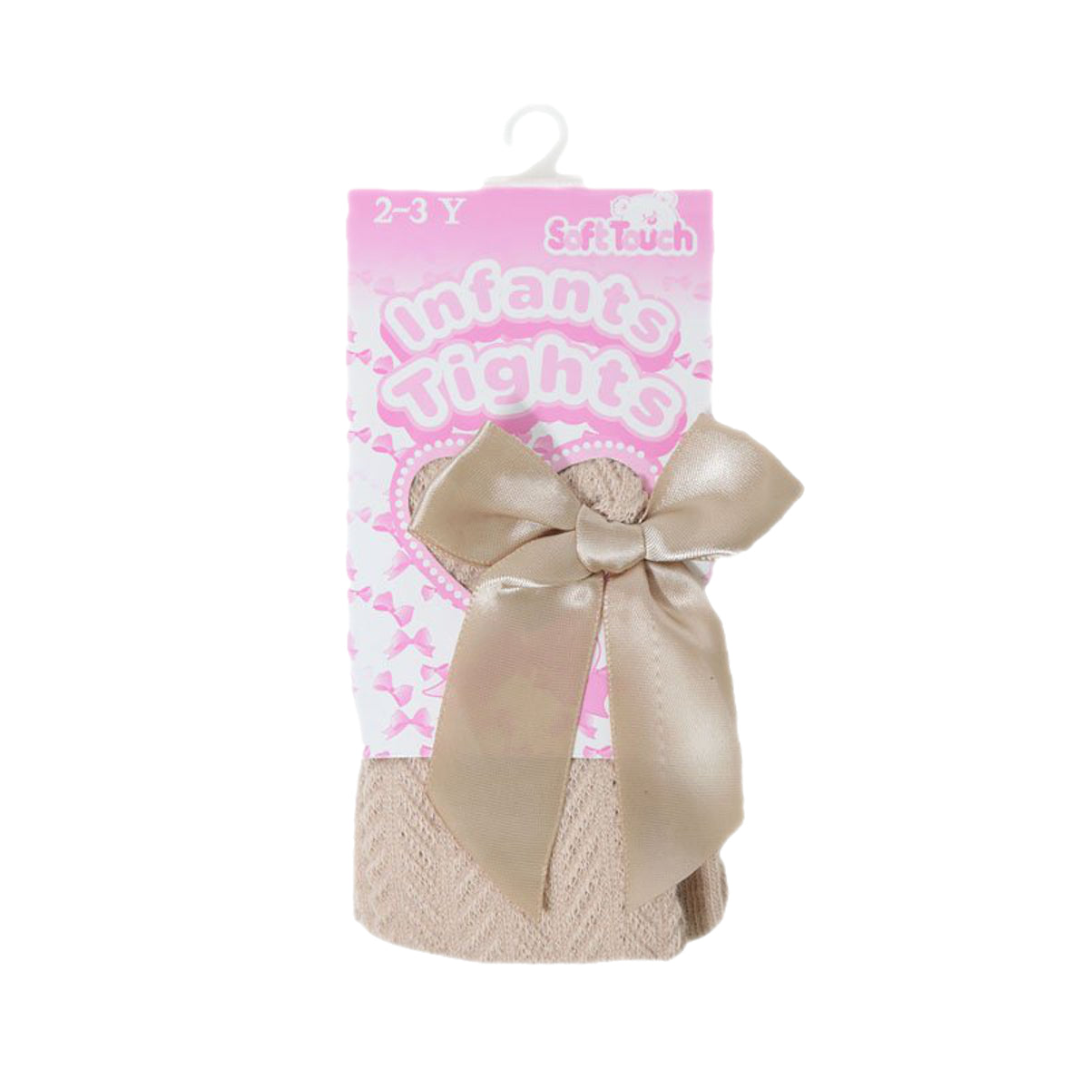 Tights Baby Girls Heart With Ribbon Bow Pom Pom Cotton Rich Newborn - 5 Years