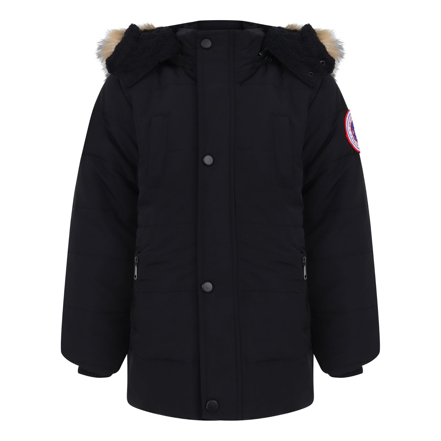 Boys Parka Winter Faux Fur Hooded Coats