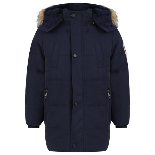 Boys Parka Winter Faux Fur Hooded Coats