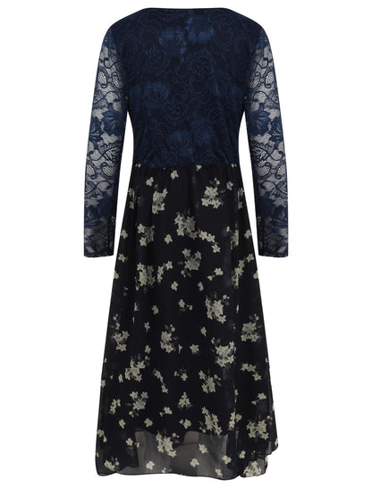 Girls Asymmetrical Floral Maxi Dresses
