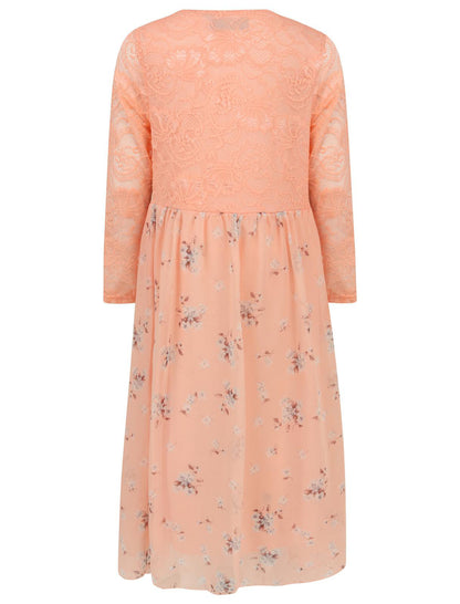 Girls Asymmetrical Floral Maxi Dresses