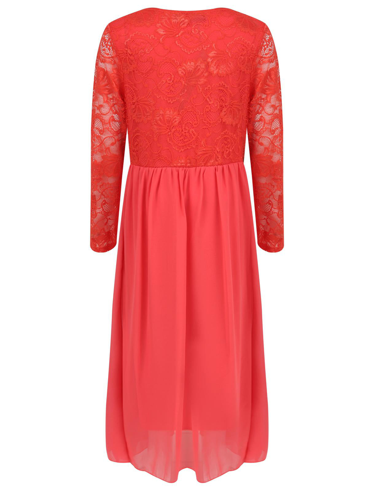 Girls Floral Lace Maxi Dress