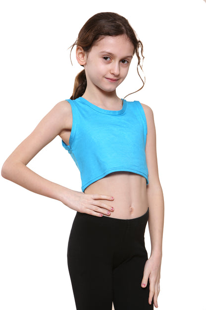 Girls Sleeveless Vest Crop Top