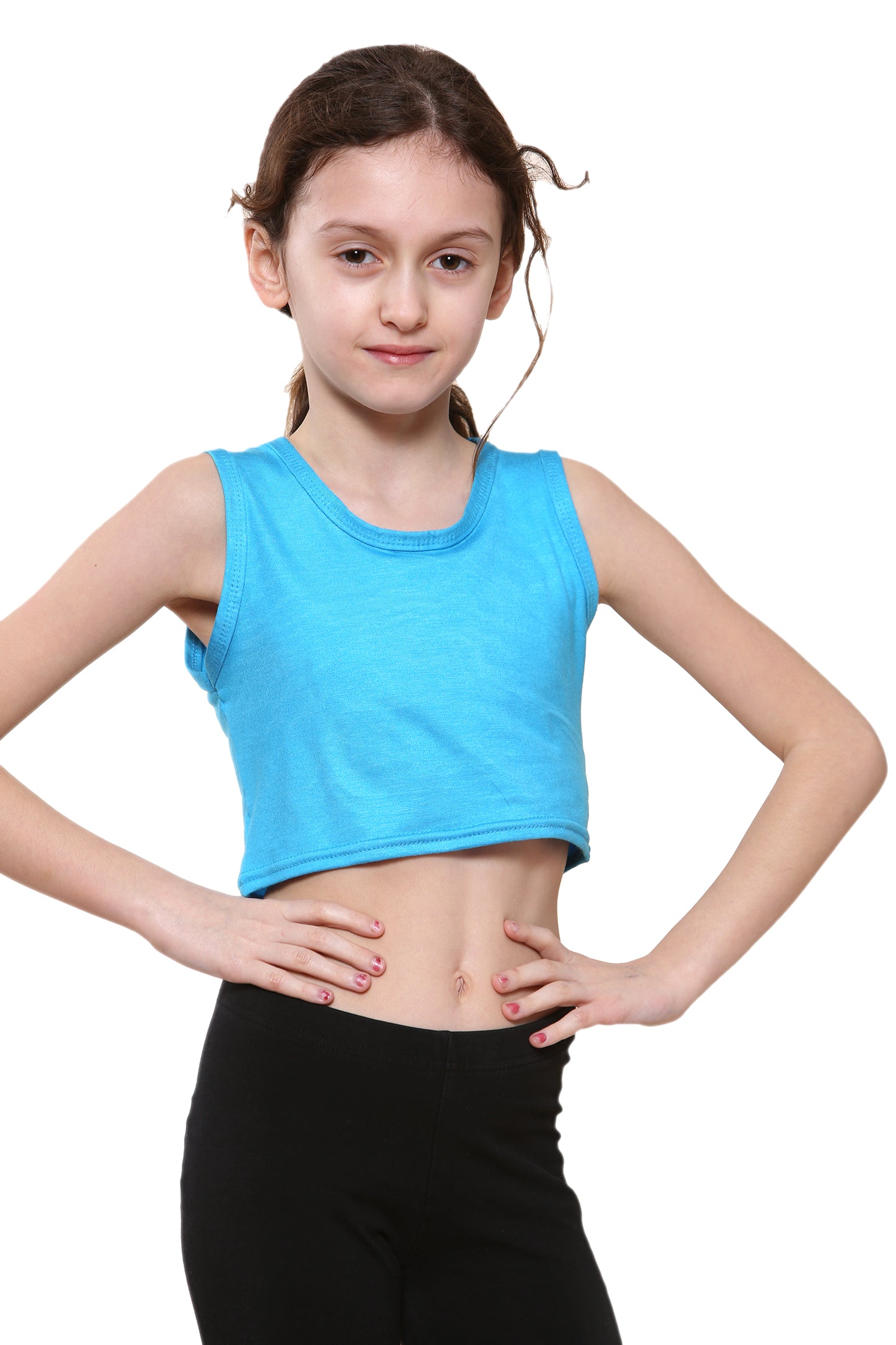 Girls Sleeveless Vest Crop Top