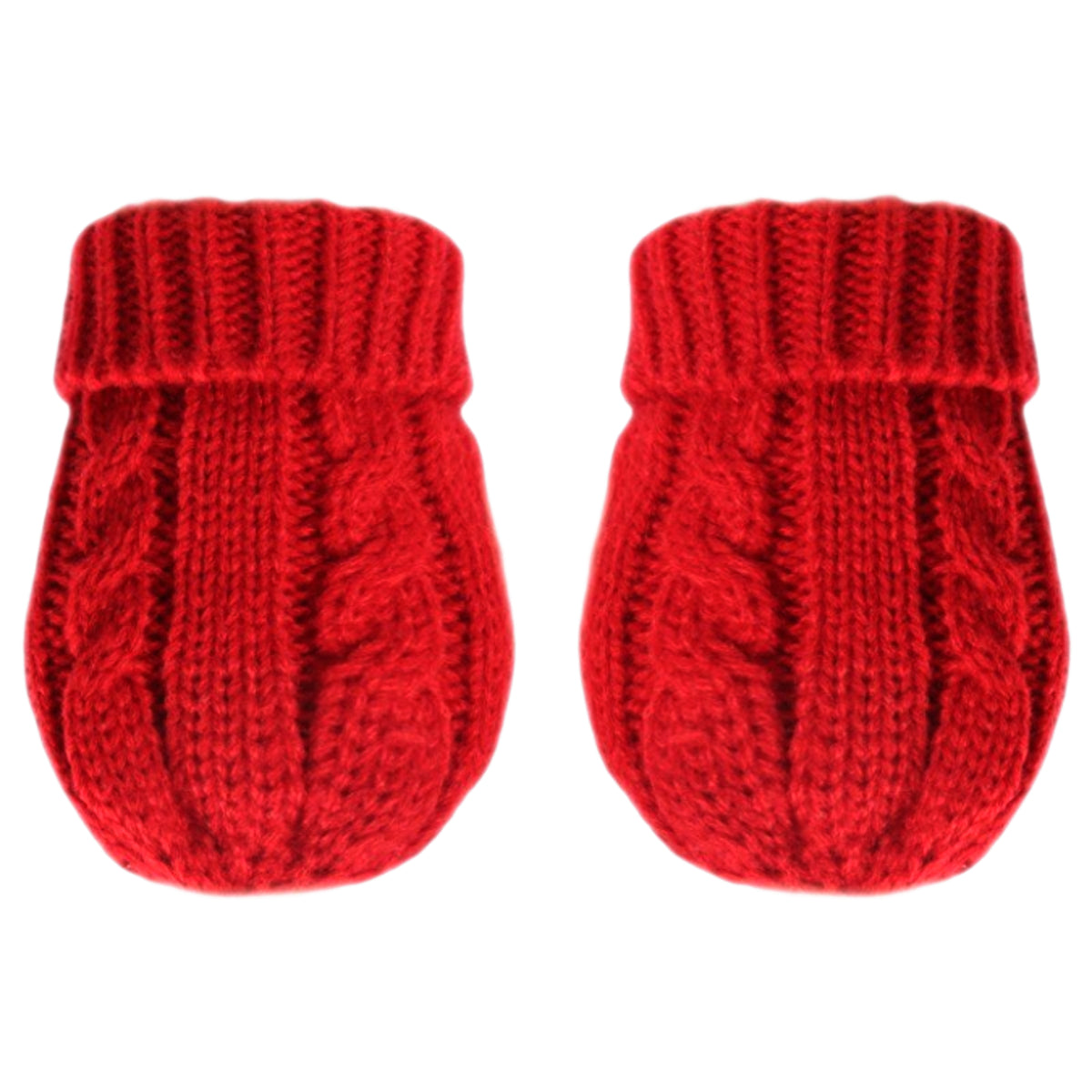 Knitted Gloves - Red