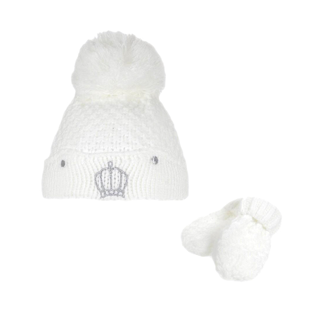Baby Knitted Pom Pom Hat Boy Girl Winter Bobble Mummy Daddy Prince Princess 0-12