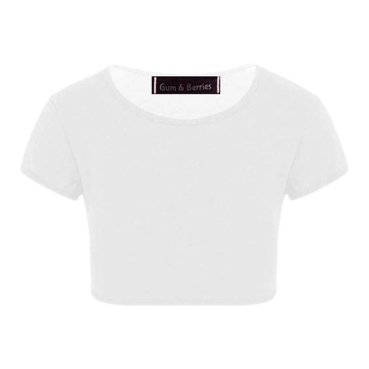 Girls Neon Crop Top T-Shirt.