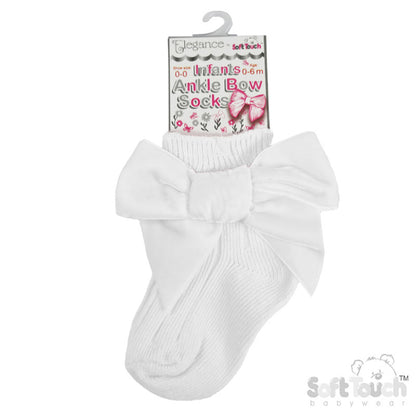 Baby Girls Bow Ribbon Ankle Socks