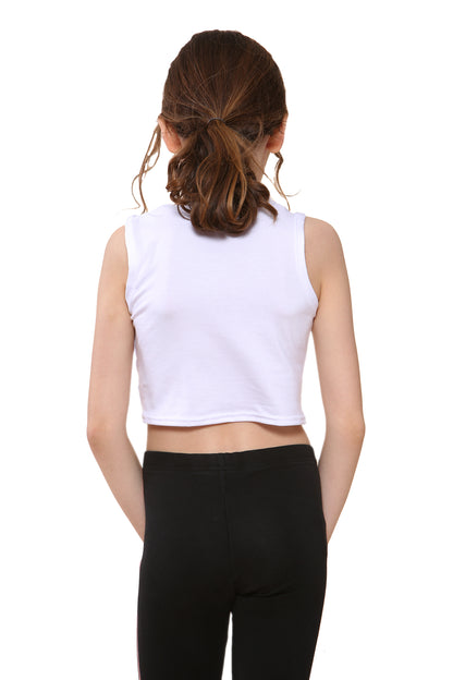 Girls Sleeveless Vest Crop Top