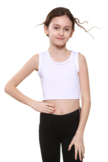 Girls Sleeveless Vest Crop Top