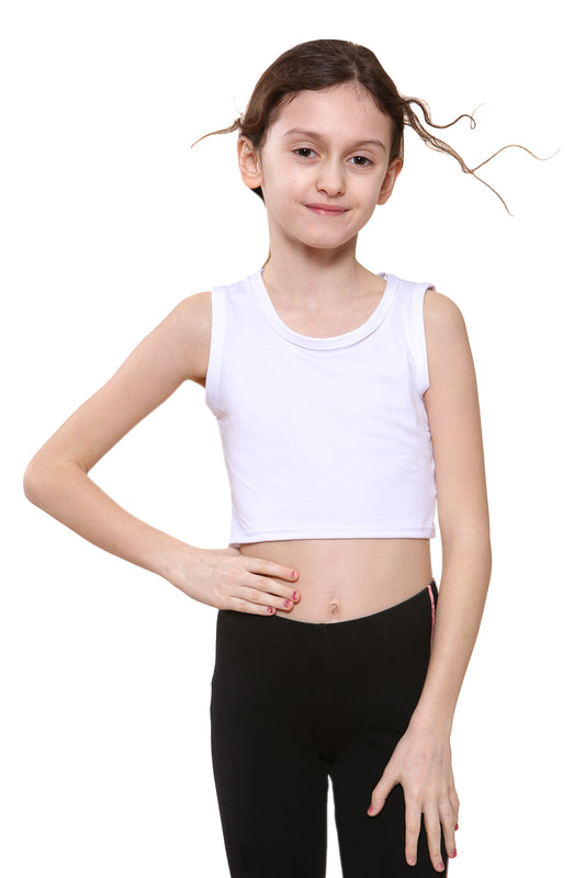 Girls Sleeveless Vest Crop Top