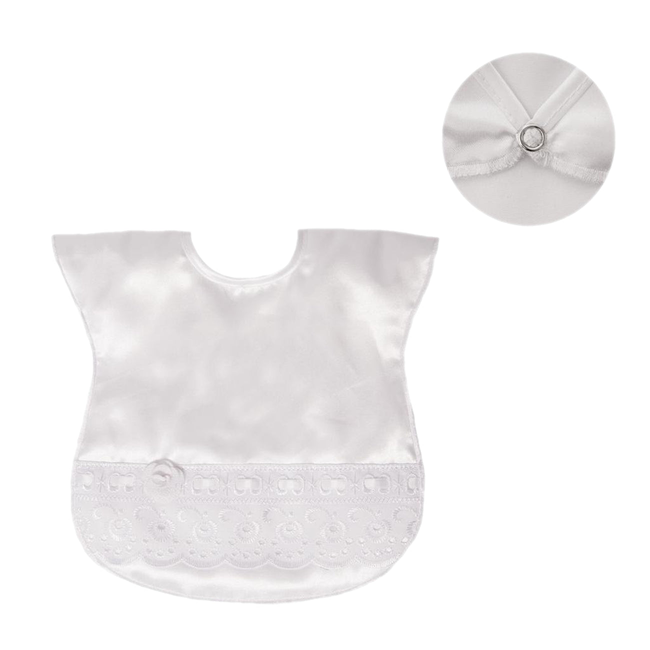 Baby Girls Satin Rose Bibs