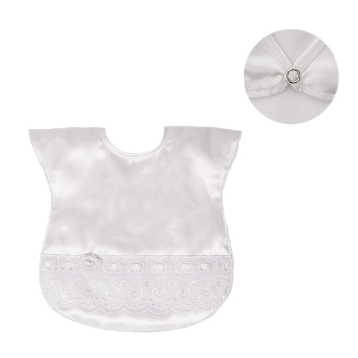 Baby Girls Satin Rose Bibs