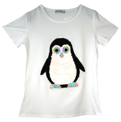 Girls Animal Sequin T-Shirts