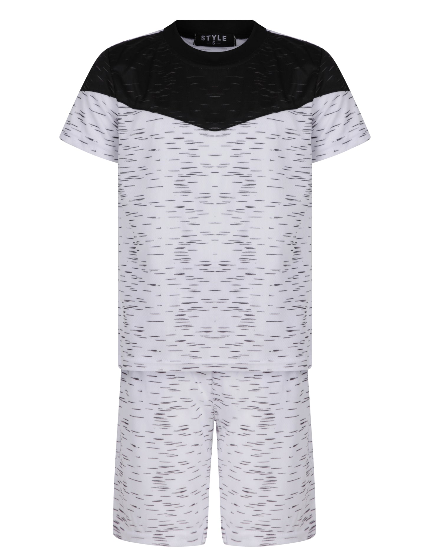 Boys Two Toned T-Shirt & Shorts Set - White