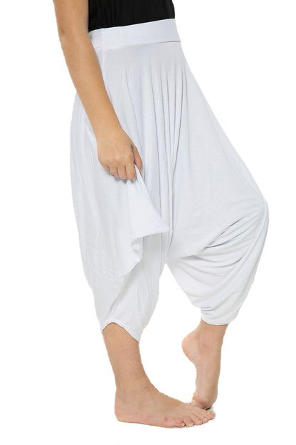Girls Draping Romper Skirt - White