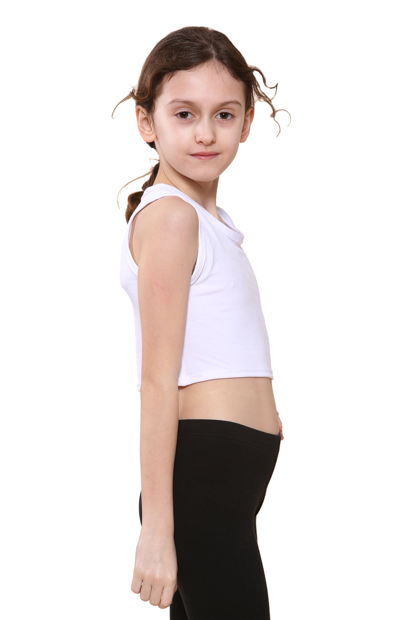 Girls Sleeveless Vest Crop Top