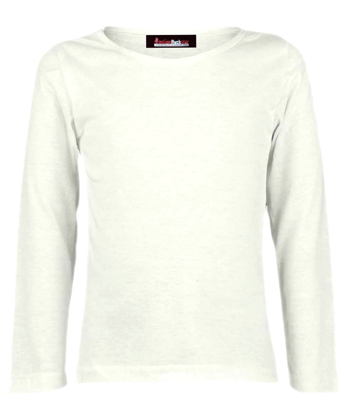Girls Basic Long Sleeve Tops - White