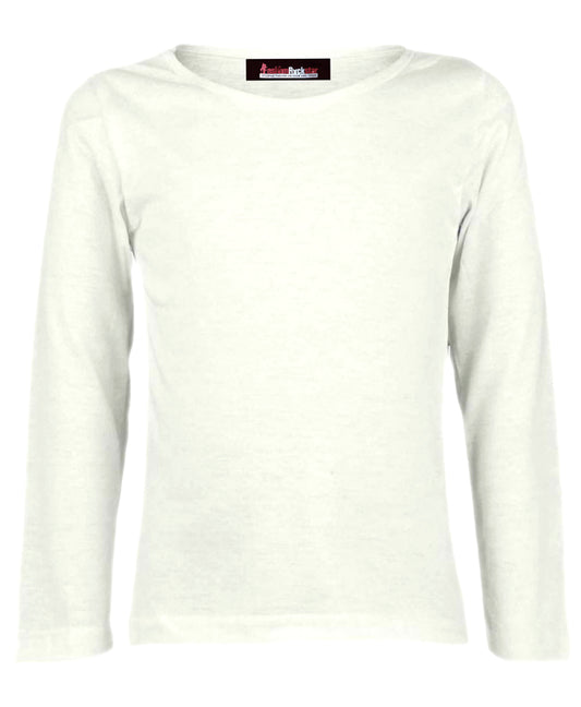 Girls Basic Long Sleeve Tops - White