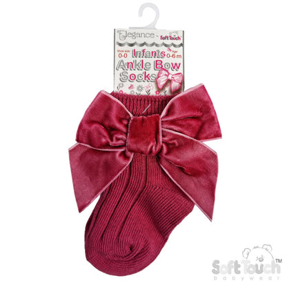 Baby Girls Bow Ribbon Ankle Socks