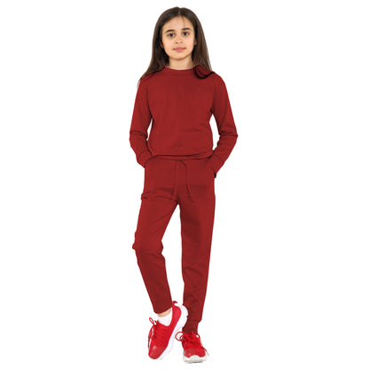 Girls Loungewear Tracksuit Sweatshirt Sweatshirt & Pants Set