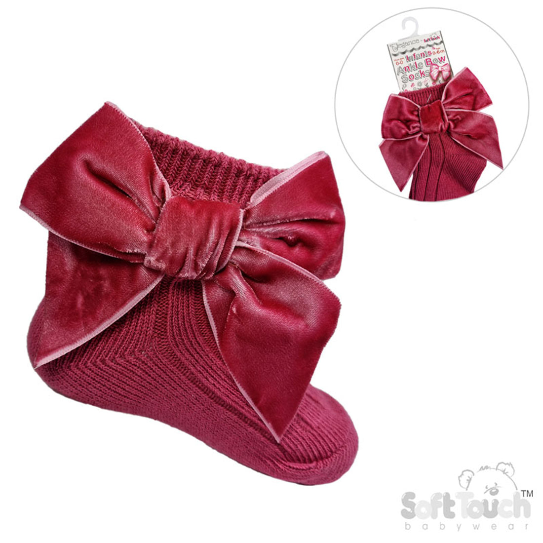 Baby Girls Bow Ribbon Ankle Socks